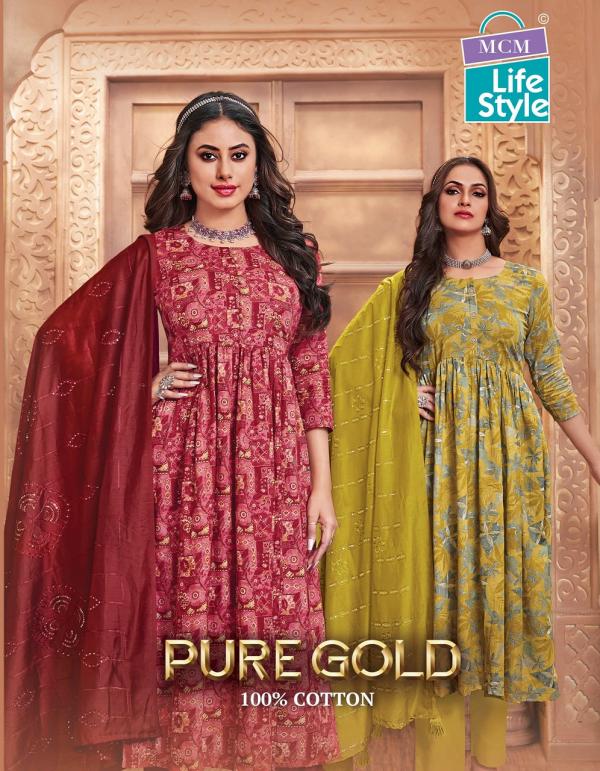 MCM Pure Gold Vol-1 – Anarkali Kurti With Pant Dupatta